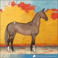 Horse Color:Liver Red Dun Varnish Brindle 