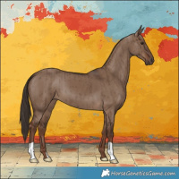 Horse Color:Liver Red Dun Brindle 