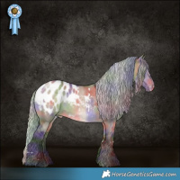 Horse Color:Nacre White Spotted Silver Brown Dun Appaloosa