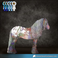 Horse Color:Nacre White Spotted Silver Brown Dun Appaloosa 