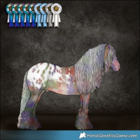 Horse Color:Nacre White Spotted Silver Brown Dun Blanket 