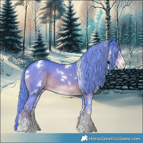 Horse Color:Watercolor White Spotted Liver Chestnut Mushroom 