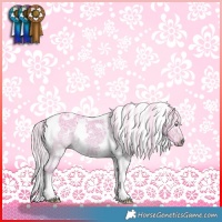 Horse Color:Watercolor White Spotted Silver Bay Chinchilla Ice Tobiano 