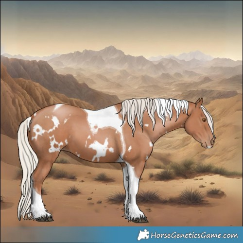 Horse Color:White Spotted Silver Black Pearl Tobiano 