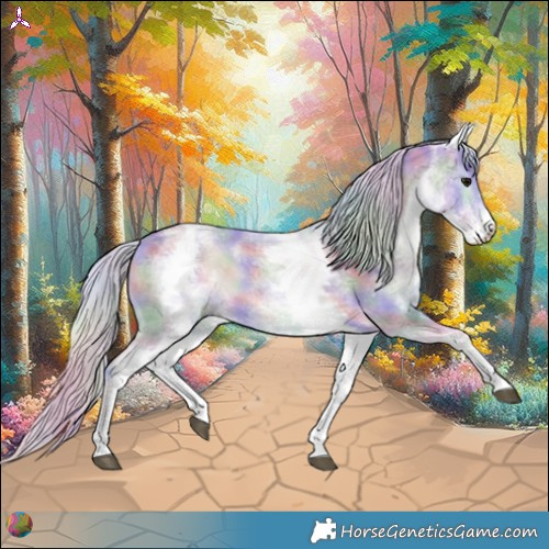 Horse Color:Nacre Watercolor White Spotted Silver Buckskin Onyx
