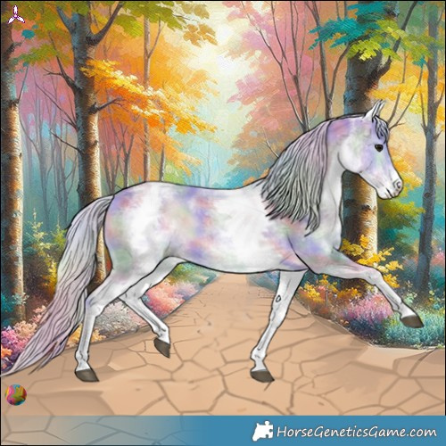 Horse Color:Nacre Watercolor White Spotted Silver Buckskin Onyx 
