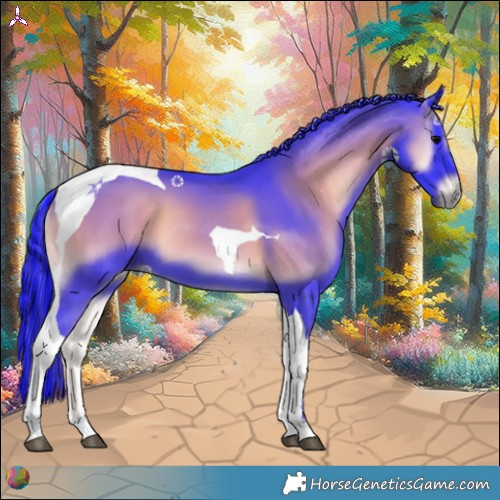 Horse Color:Painted Watercolor Blue Onyx Tobiano