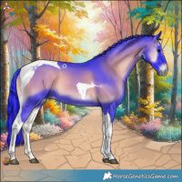 Horse Color:Painted Watercolor Blue Onyx Tobiano 