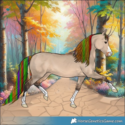 Horse Color:Painted Bay Dun 
