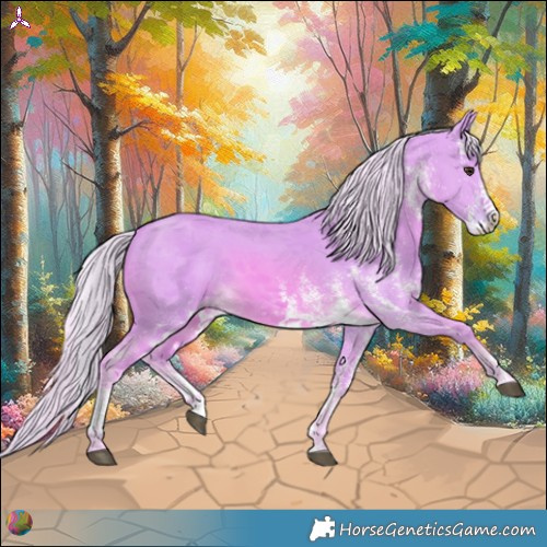 Horse Color:Watercolor White Spotted Palomino 