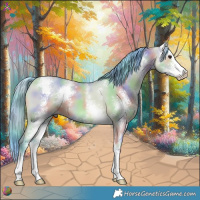 Horse Color:Nacre Watercolor Bay Dun Sabino 
