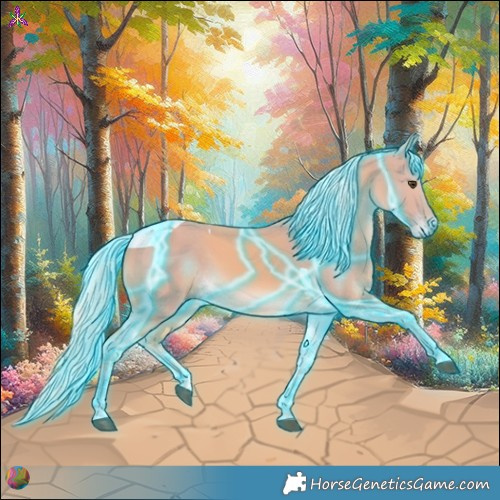 Horse Color:Thunderstruck Watercolor Palomino Tobiano 