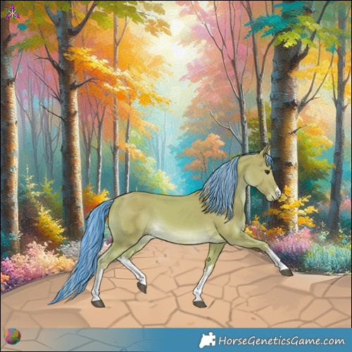 Horse Color:Painted Watercolor White Spotted Palomino