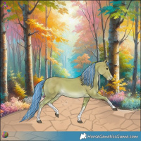 Horse Color:Painted Watercolor White Spotted Palomino 