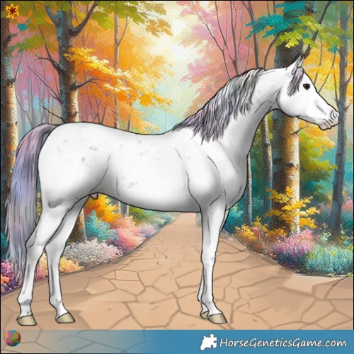 Horse Color:Nacre Watercolor Bay Sabino 