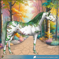 Horse Color:Nacre Watercolor White Spotted Bay Splash