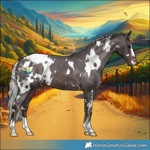 Horse Color:White Spotted Silver Brown Appaloosa 