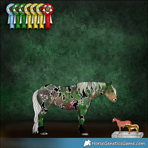 Horse Color:Watercolor White Spotted Silver Smoky Black Ice 