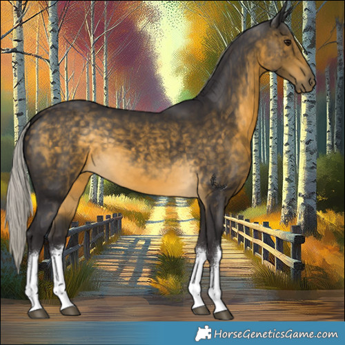 Horse Color:White Spotted Silver Buckskin 