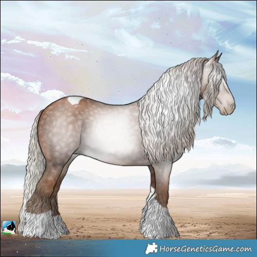 Horse Color:Gray Silver Black Pearl Tobiano