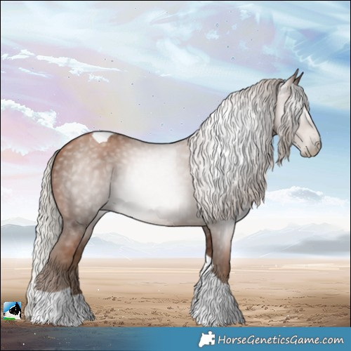 Horse Color:Gray Silver Black Pearl Tobiano