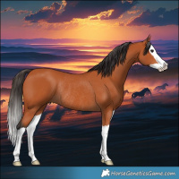 Horse Color:Bay Splash Rabicano 