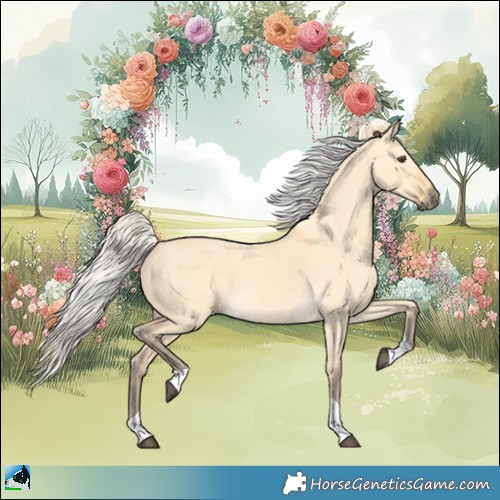 Horse Color:Silver Buckskin Dun Tobiano 