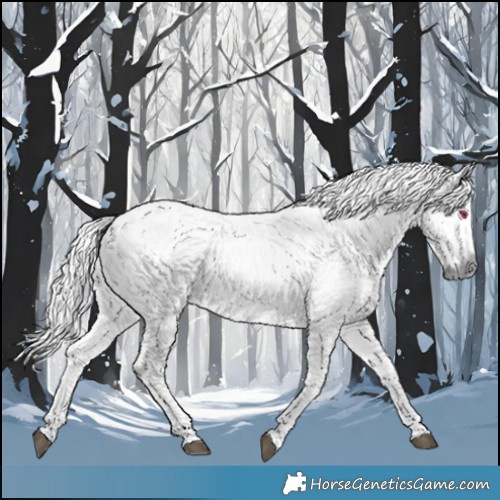 Horse Color:Liver Red Dun Chinchilla Rabicano