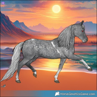 Horse Color:Silver Blue Chinchilla Roan Tobiano 