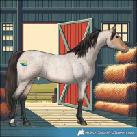 Horse Color:Bay Roan Dun 