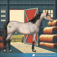 Horse Color:Bay Roan Dun 