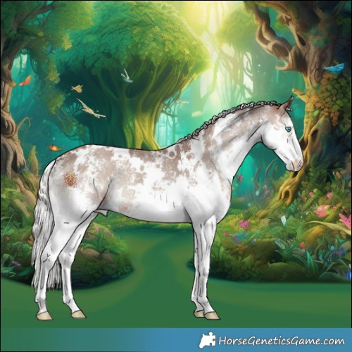 Horse Color:White Spotted Silver Blue Onyx Sabino Splash 