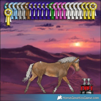 Horse Color:Silver Buckskin Tobiano 