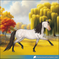 Horse Color:Bay Roan Dun 