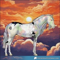 Horse Color:Nacre Watercolor Silver Buckskin Pearl Tobiano 