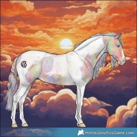 Horse Color:Nacre Cremello Tobiano 