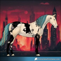 Horse Color:Void Painted Smoky Black Pearl Tobiano
