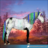 Horse Color:Void Painted Palomino Chinchilla Ice Tobiano