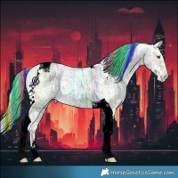 Horse Color:Void Painted Palomino Chinchilla Ice Tobiano 