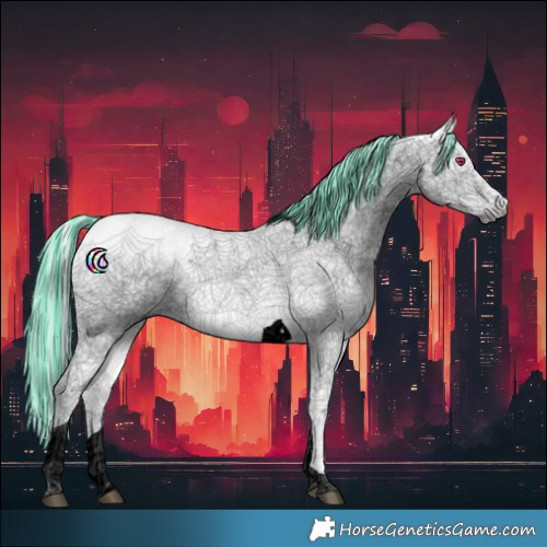 Horse Color:Void Painted Palomino Chinchilla Ice Tobiano