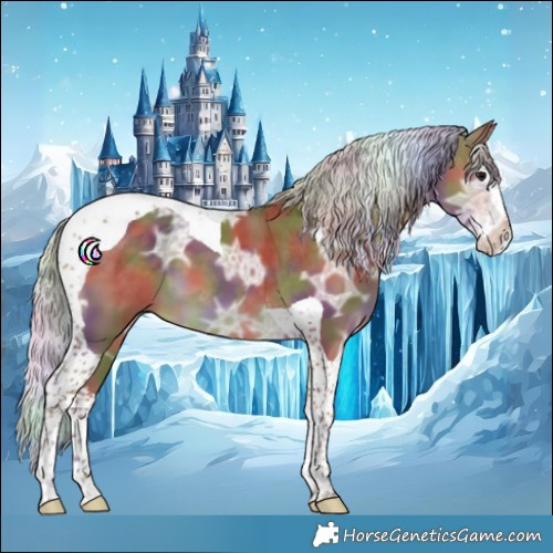 Horse Color:Nacre Silver Black Ice Splash Tobiano