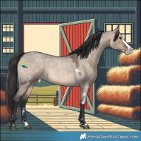 Horse Color:White Spotted Brown Roan Dun Splash 
