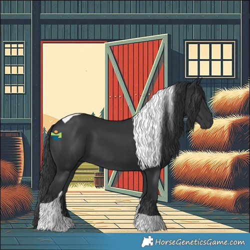 Horse Color:Black Tobiano 