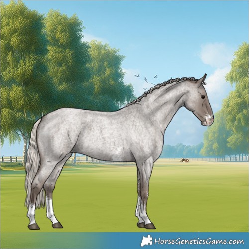 Horse Color:Silver Blue Roan Sabino