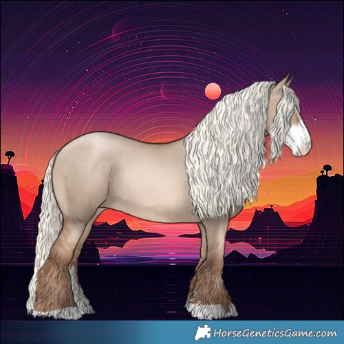 Horse Color:Liver Red Dun Pearl Mushroom Sabino Rabicano