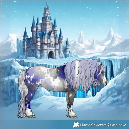 Horse Color:White Spotted Silver Brown Chinchilla 