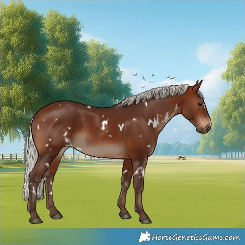 Horse Color:White Spotted Silver Brown 