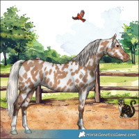 Horse Color:Silver Bay Dun Near Leopard 