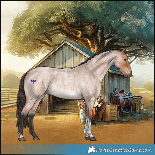 Horse Color:Bay Roan Tobiano Rabicano