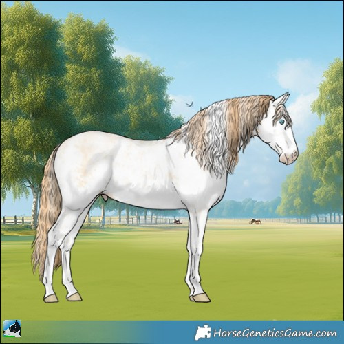 Horse Color:White Spotted Buckskin Pearl Dun Sabino